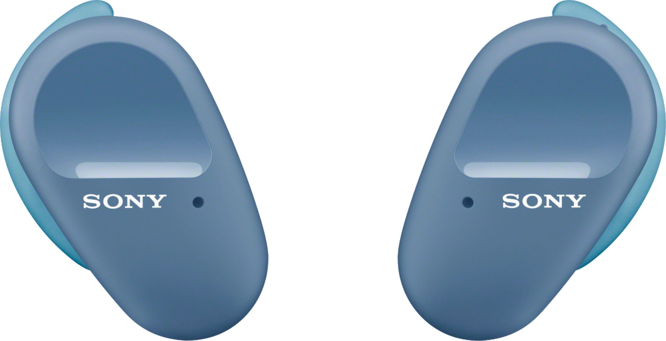 Left View: Sony - WF-SP800N True Wireless Noise-Cancelling In-Ear Headphones - Blue