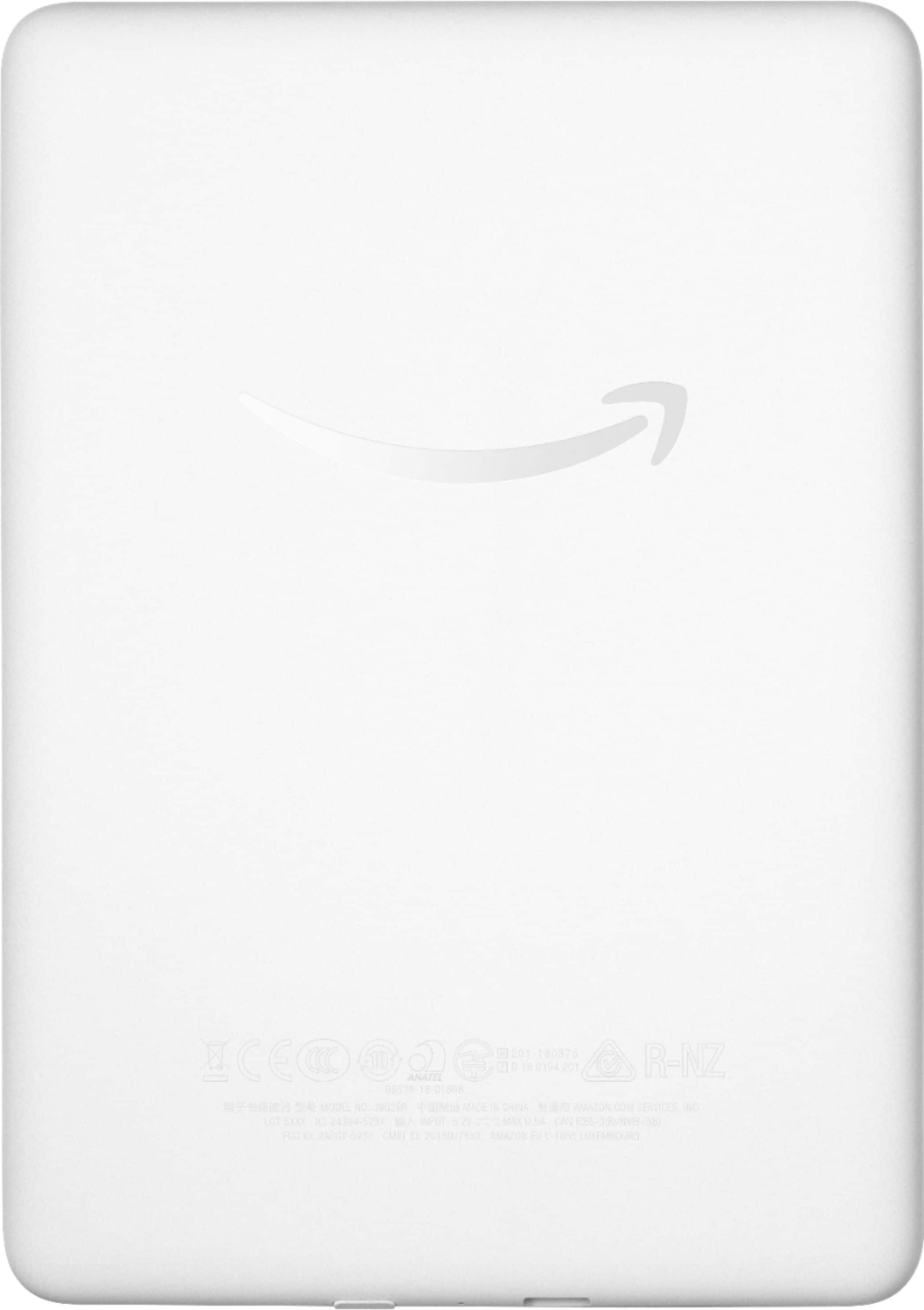 Back. Amazon - Kindle - 6" - 8GB - with a built-in front light - White.