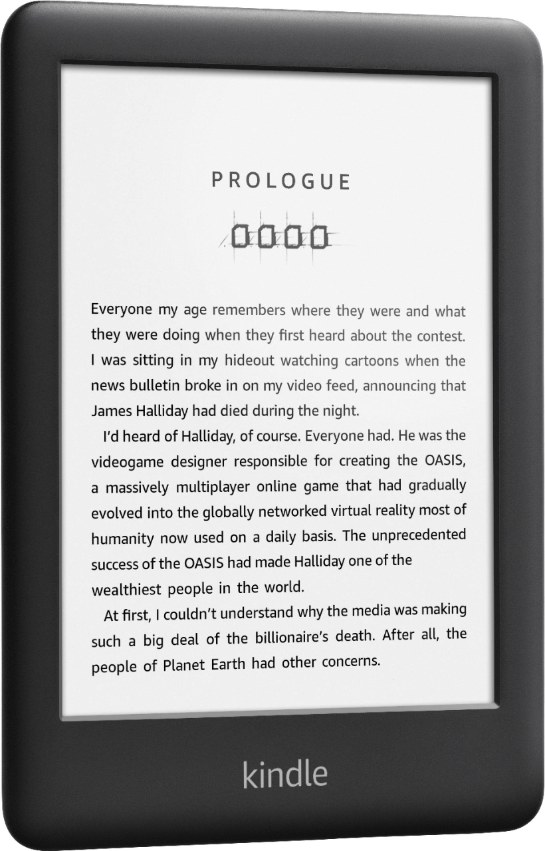 Angle. Amazon - Kindle - 6" - 8GB - with a built-in front light - Black.