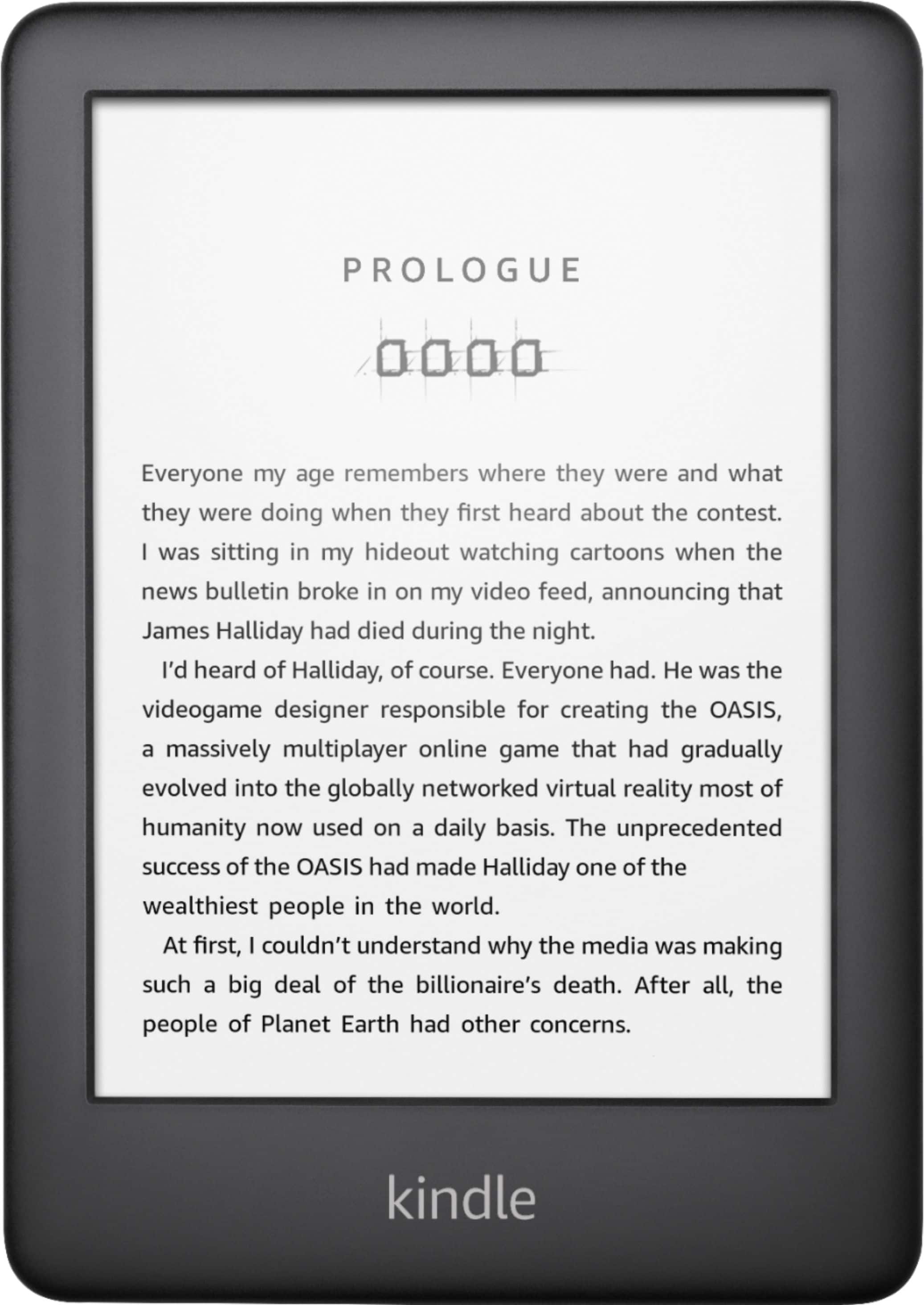 Front. Amazon - Kindle - 6" - 8GB - with a built-in front light - Black.