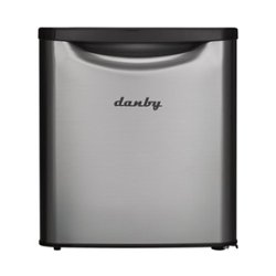 Danby - Contemporary Classic 1.7 Cu. Ft. Mini Fridge - Stainless steel - Front_Zoom