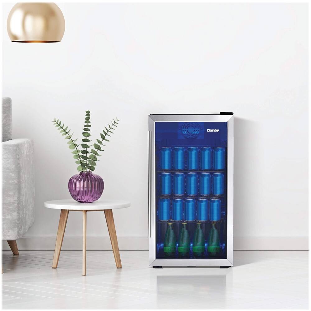 Alt View 11. Danby - 117-Can Beverage Cooler - Stainless Steel.