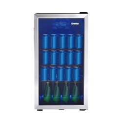 Danby - 117-Can Beverage Cooler - Stainless Steel - Front_Zoom
