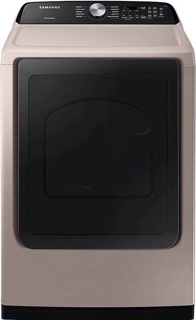 Samsung 7 4 Cu Ft 10 Cycle Electric Dryer With Sensor Dry Champagne Dve50t5300c Best Buy