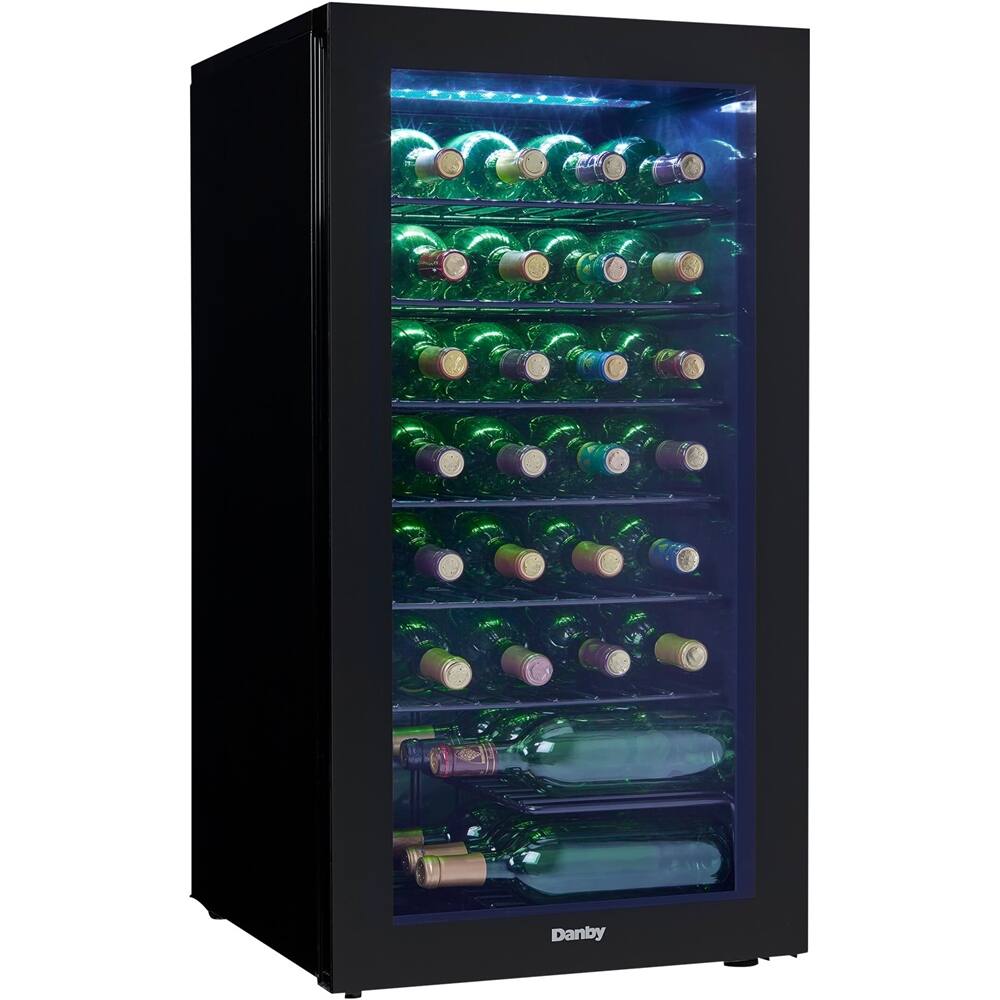 Alt View 11. Danby - 36-Bottle Wine Cooler - Black.