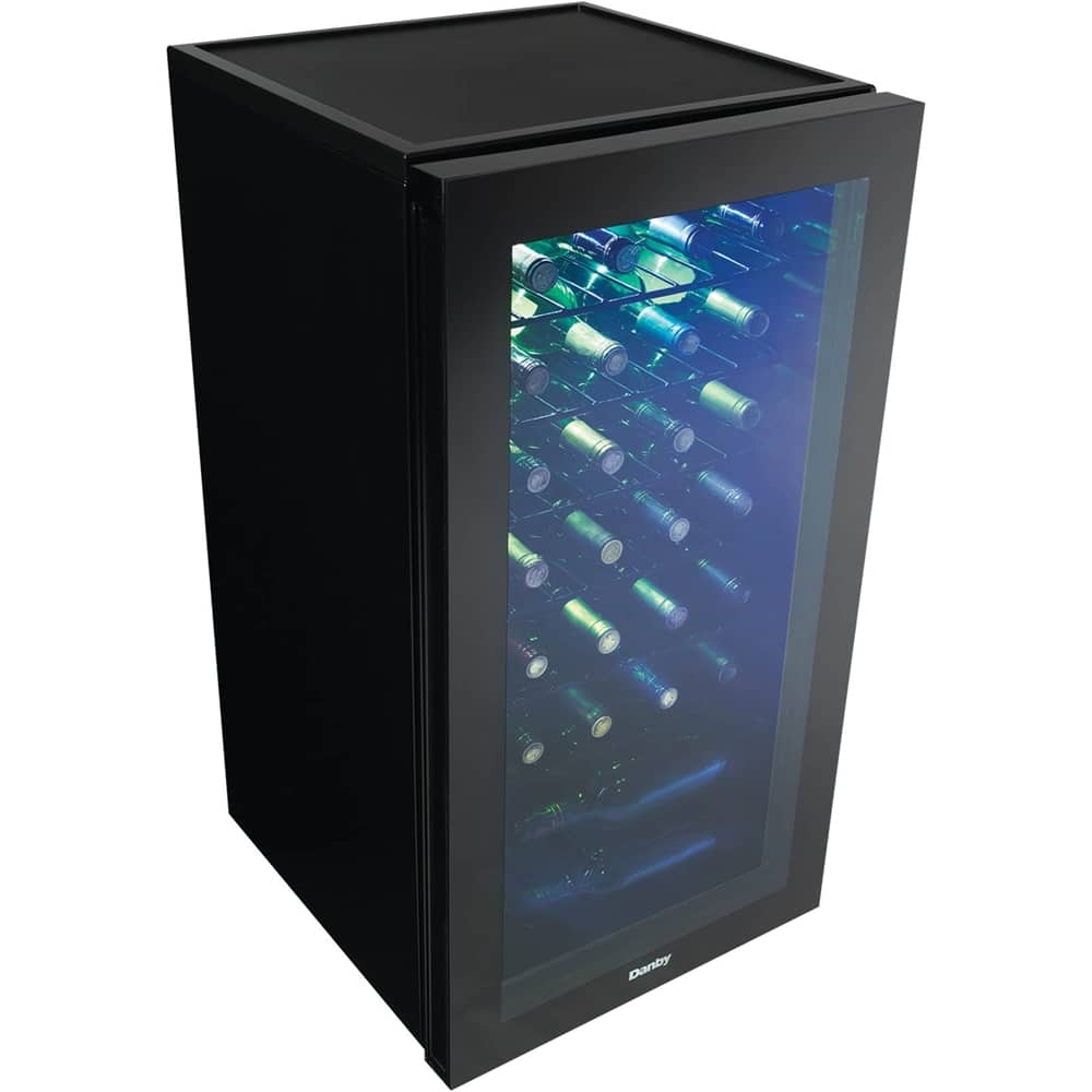 Left. Danby - 36-Bottle Wine Cooler - Black.
