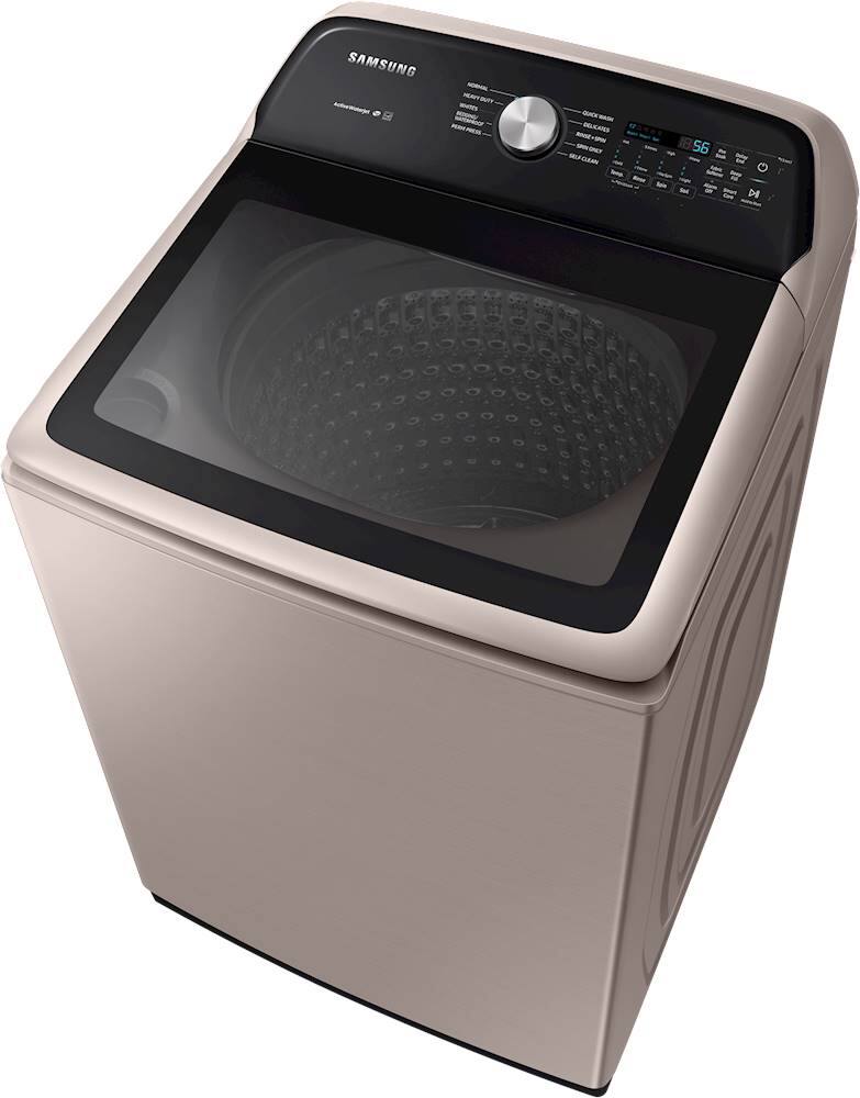 Alt View 16. Samsung - 5.0 Cu. Ft. High Efficiency Top Load Washer with Active WaterJet - Champagne.