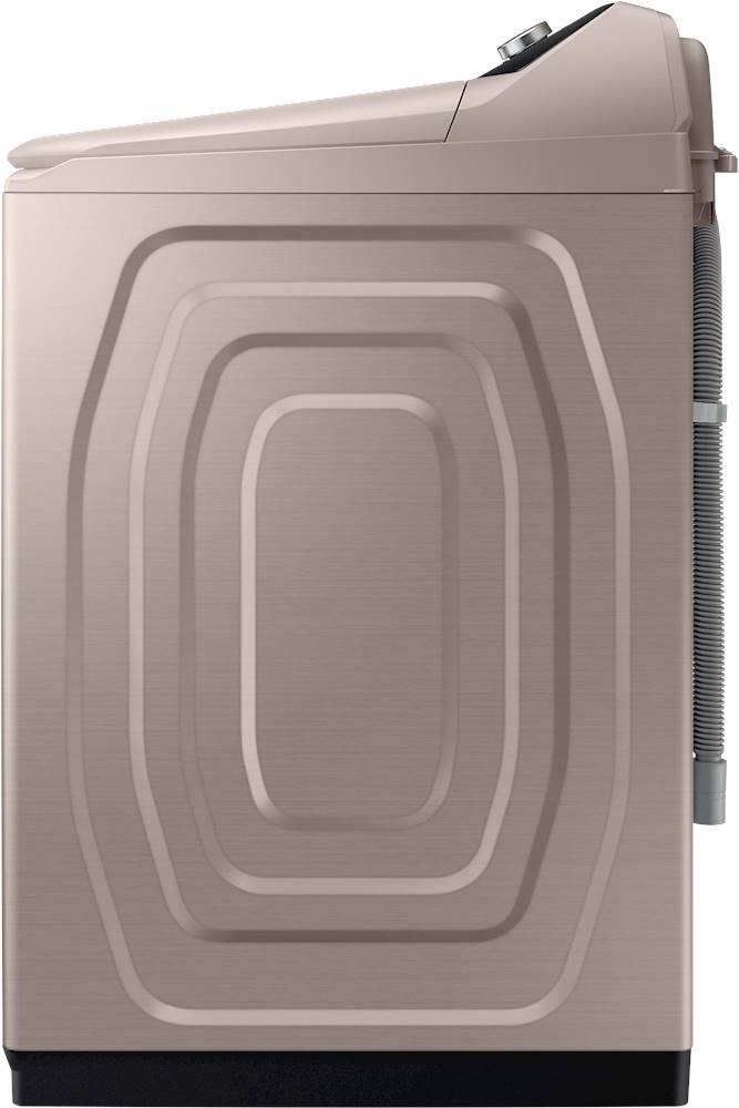 Alt View 20. Samsung - 5.0 Cu. Ft. High Efficiency Top Load Washer with Active WaterJet - Champagne.
