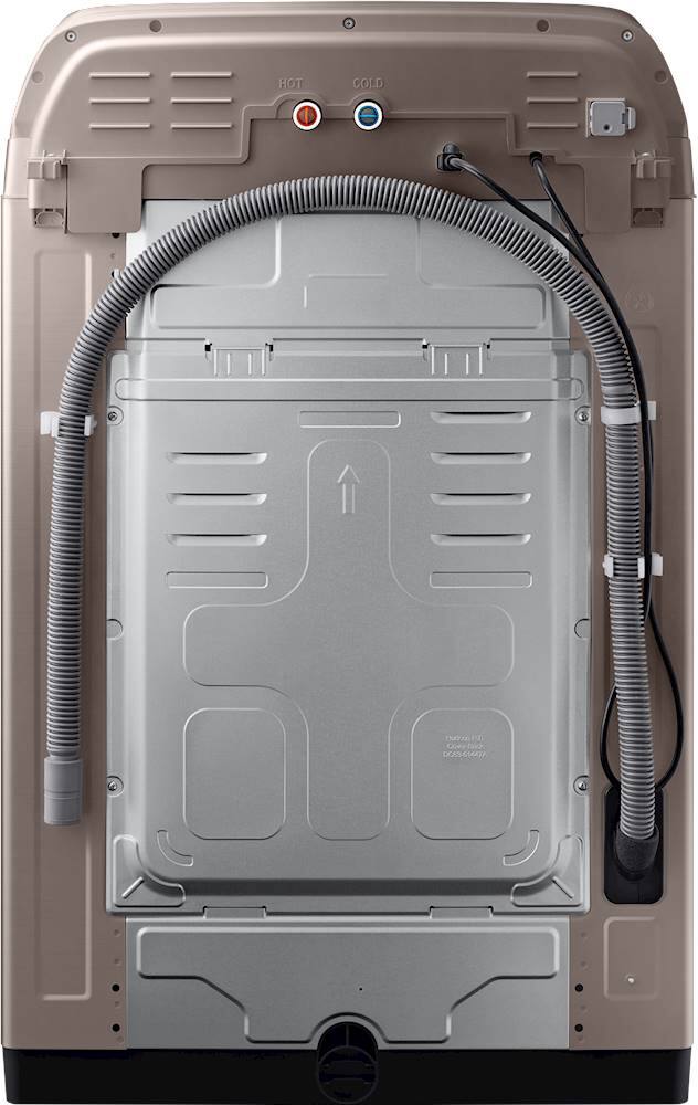 Alt View 21. Samsung - 5.0 Cu. Ft. High Efficiency Top Load Washer with Active WaterJet - Champagne.