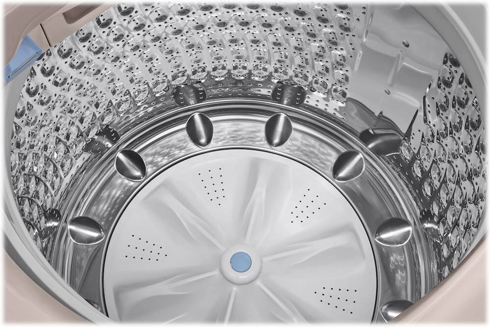 Alt View 2. Samsung - 5.0 Cu. Ft. High Efficiency Top Load Washer with Active WaterJet - Champagne.