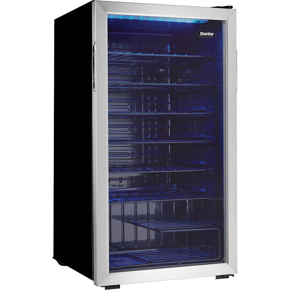 Angle. Danby - 36-Bottle Wine Cooler - Stainless Steel.