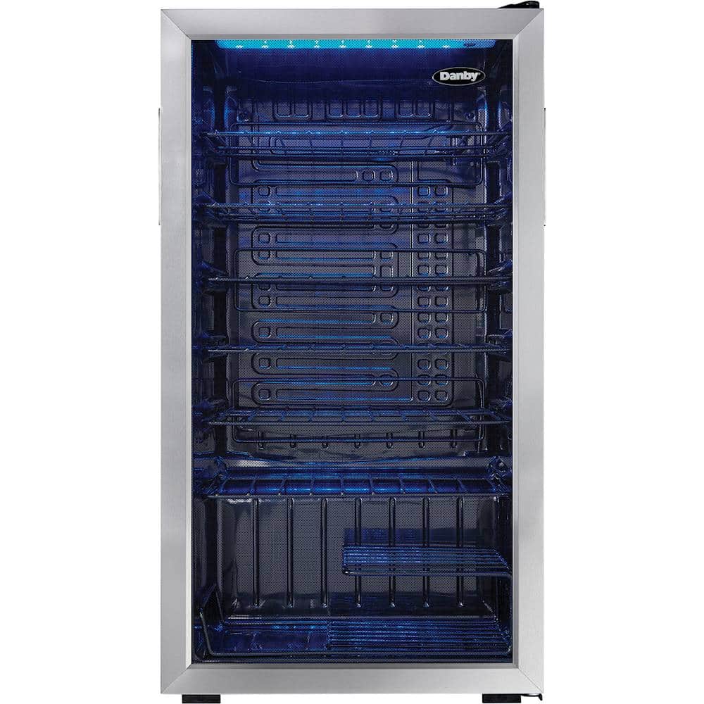 Front. Danby - 36-Bottle Wine Cooler - Stainless Steel.