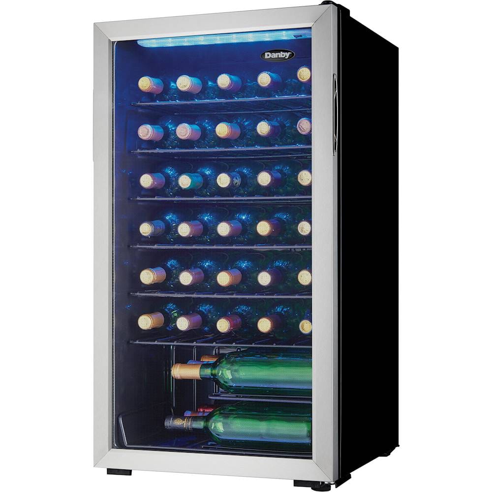 Alt View 12. Danby - 36-Bottle Wine Cooler - Stainless Steel.