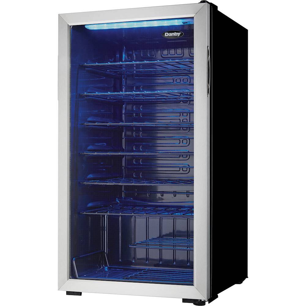 Left. Danby - 36-Bottle Wine Cooler - Stainless Steel.