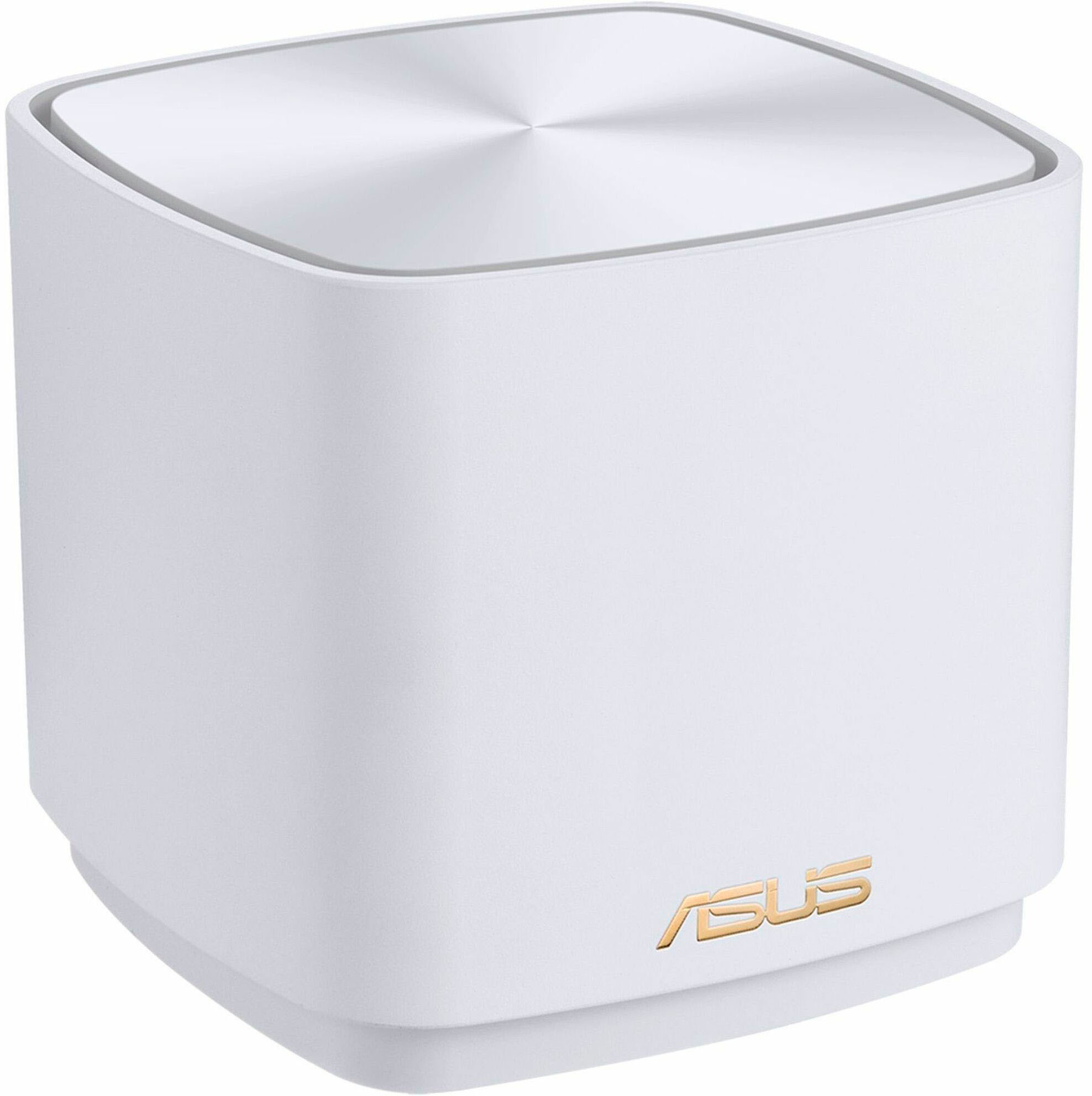 Left View: ASUS - ZenWiFi AX1800 Dual-Band WiFi 6 Mesh Wi-Fi System (3-pack) - White