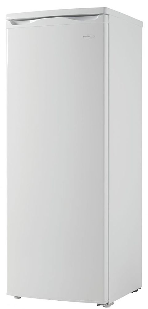 Left View: Danby DUFM059C1WDD Designer 5.9 Cubic Feet Storage Upright Deep Freezer, White