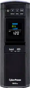 CyberPower - 1500VA Sine Wave Battery Back-Up System - Black