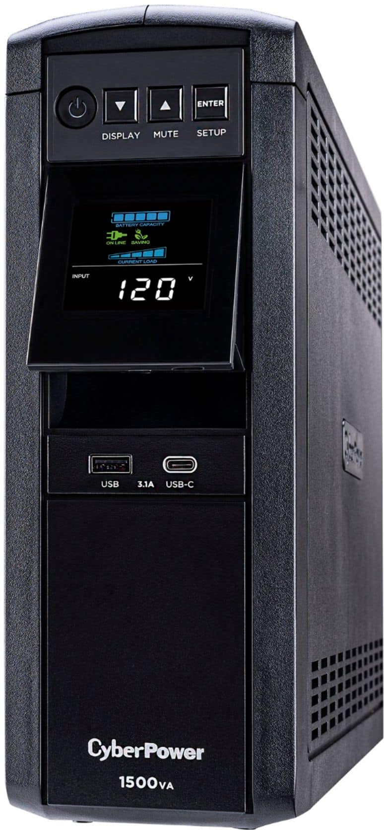 Alt View 12. CyberPower - 1500VA Sine Wave Battery Back-Up System - Black.
