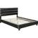 Angle. Click Decor - Hudson Faux Leather 62.8" Queen Platform Bed - Black.