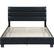 Front. Click Decor - Hudson Faux Leather 62.8" Queen Platform Bed - Black.