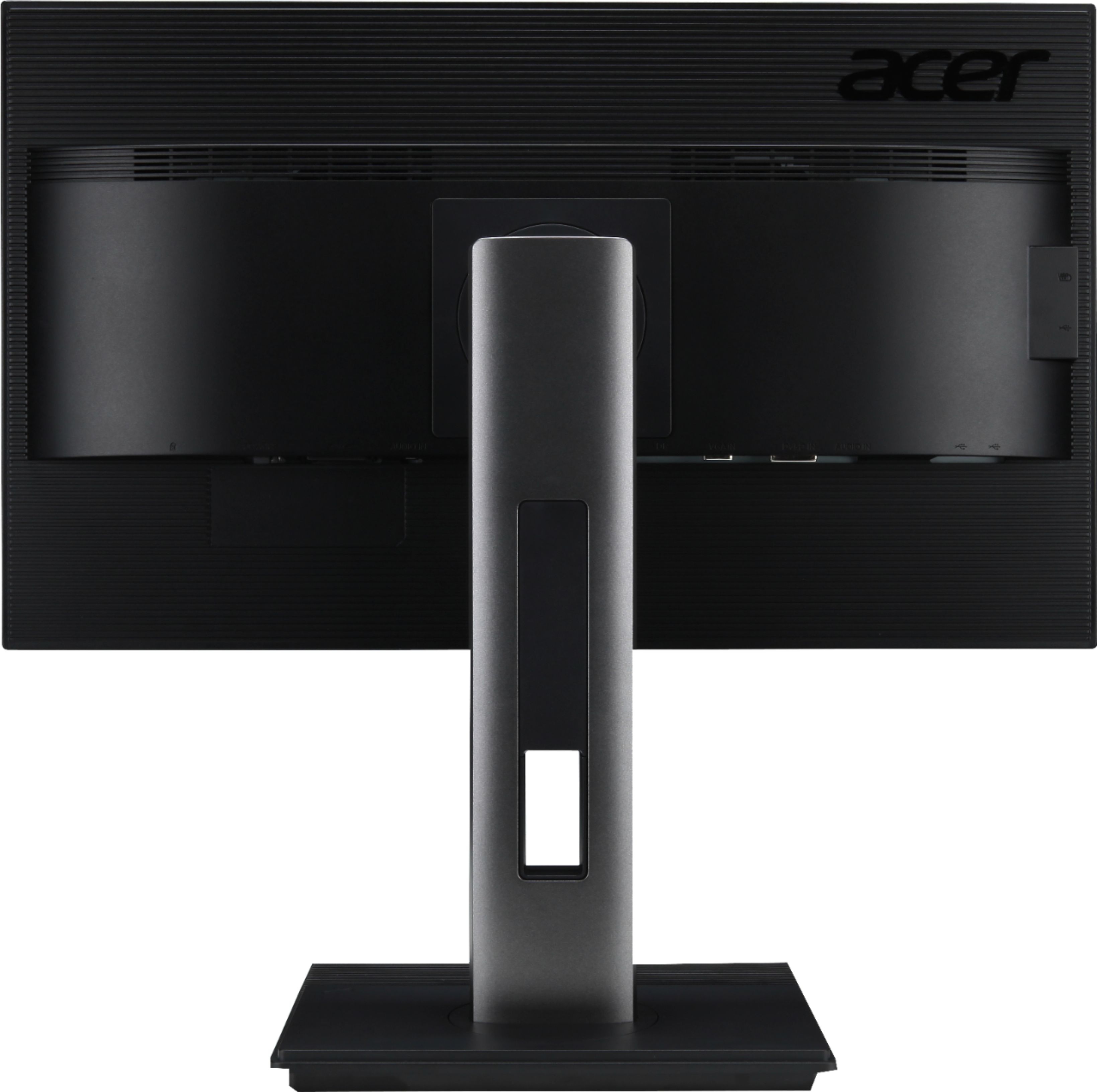 Back View: Acer - 21.5" LED FHD Monitor (DVI, DisplayPort, VGA) - Dark Gray