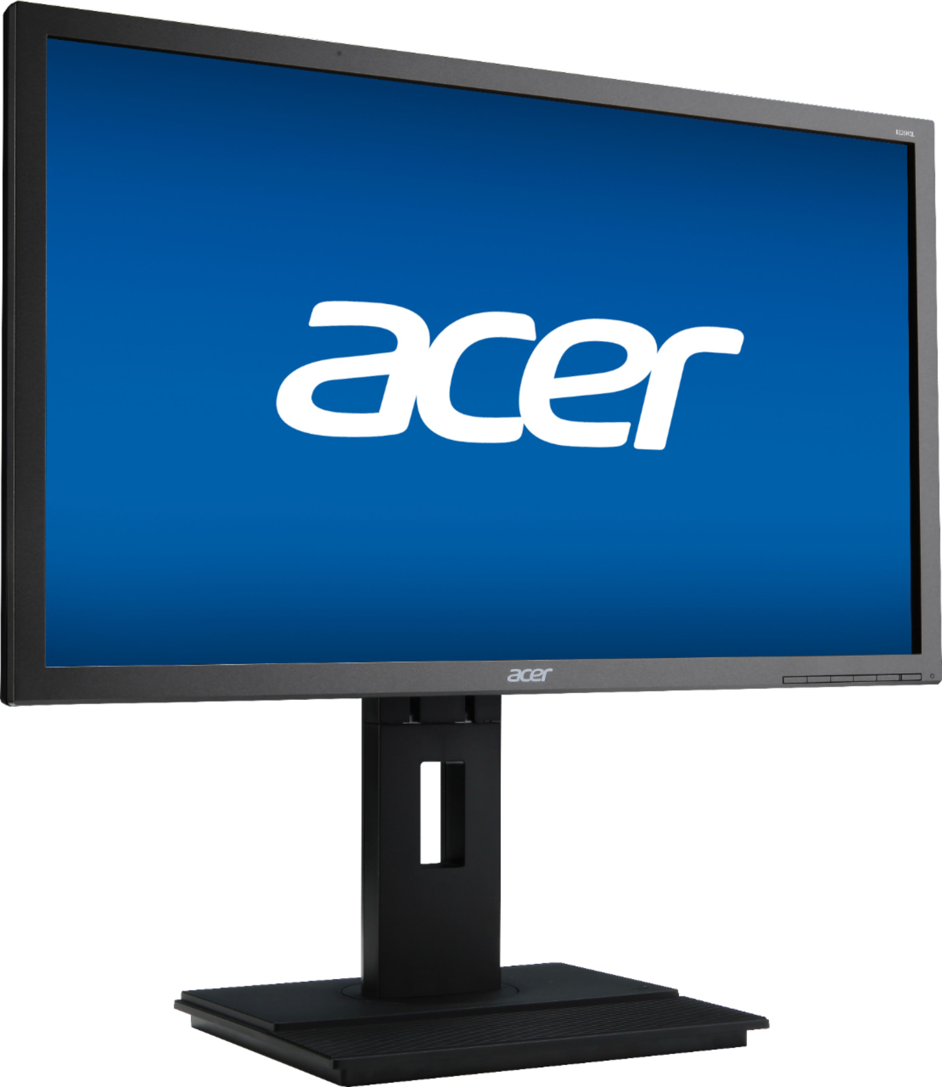 Angle View: Acer - 21.5" LED FHD Monitor (DVI, DisplayPort, VGA) - Dark Gray