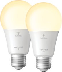 Sengled - Smart A19 LED 60W Bulbs Wi-Fi Works with Amazon Alexa & Google Assistant (2-pack) - Soft White - Front_Zoom