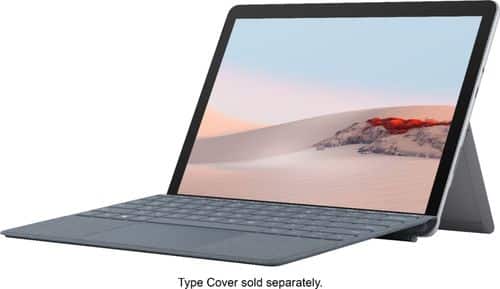 Microsoft Surface Windows 2-in-1 Computer Go2 Intel Pentium Gold 8GB DDR 128GB SSD Platinum STQ-00001 (Type Cover Sold Separately)