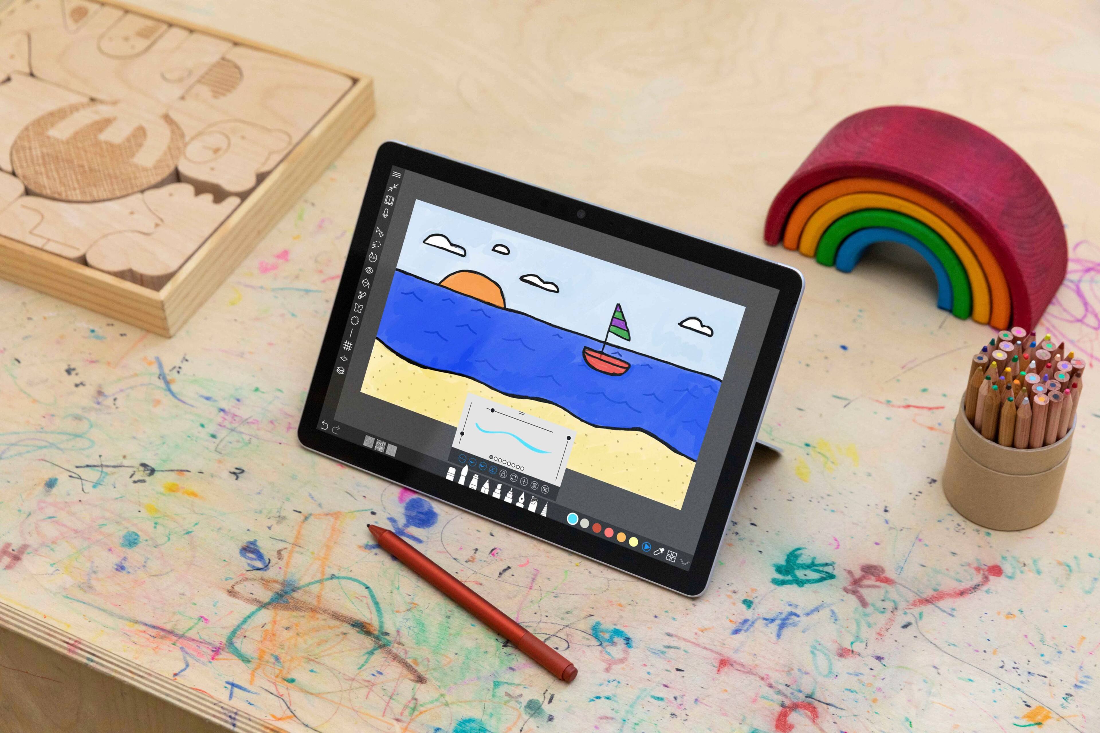 Alt View 19. Microsoft - Refurbished Surface Go 2 - 10.5" Touch-Screen - Intel Core M - 8GB - 128GB SSD - WiFi + 4G LTE - Device Only - Platinum.