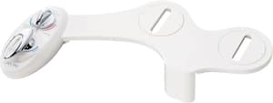 Luxe - Neo 320 Non-Electric Self-Cleaning Nozzle Universal Fit Bidet Toilet Attachment w/Warm Water - White - Front_Zoom