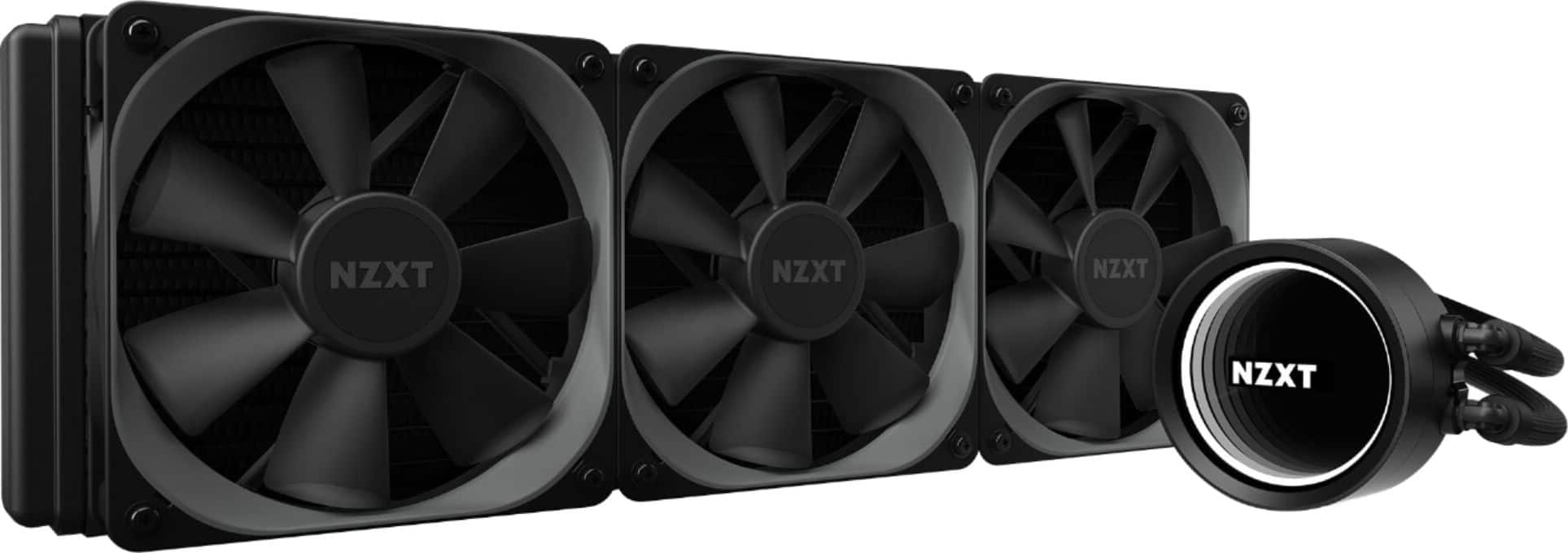 Alt View 30. NZXT - Kraken X73 RGB All-in-one 360mm Radiator CPU Liquid Cooling System - Black.
