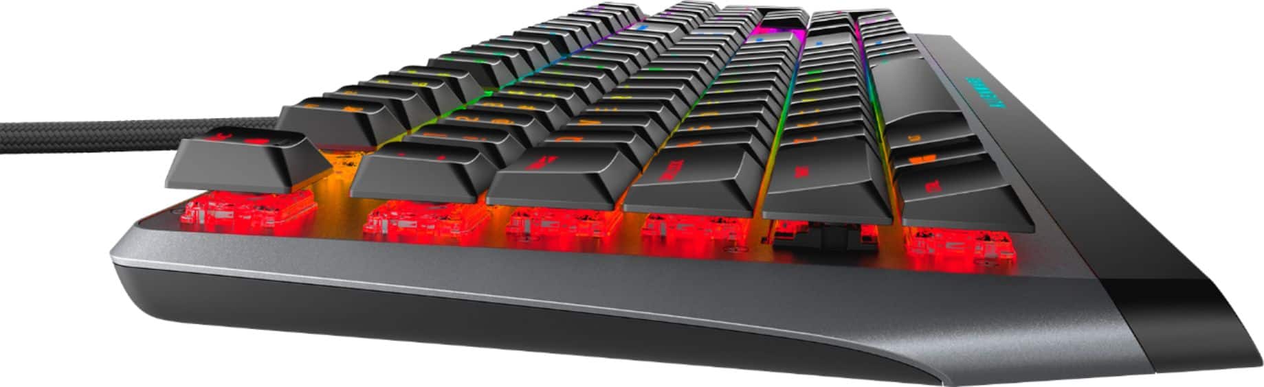 Alt View 14. Alienware - AW510K Full-size Wired Mechanical CHERRY MX Low Profile Red Switch Gaming Keyboard with RGB Back Lighting - Dark Side of the Moon.