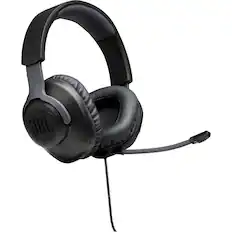 Angle. JBL - Quantum 100 Surround Sound Gaming Headset for PC, PS4, Xbox One, Nintendo Switch, and Mobile Devices - Black.