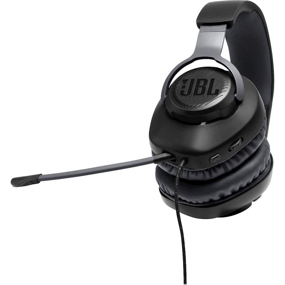 Alt View 19. JBL - Quantum 100 Surround Sound Gaming Headset for PC, PS4, Xbox One, Nintendo Switch, and Mobile Devices - Black.
