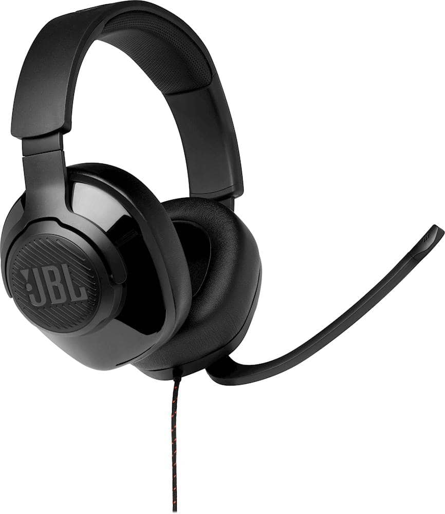 Angle. JBL - Quantum 300 Wired Stereo Gaming Headset for PC, PS4, Xbox One, Nintendo Switch and Mobile Devices - Black.