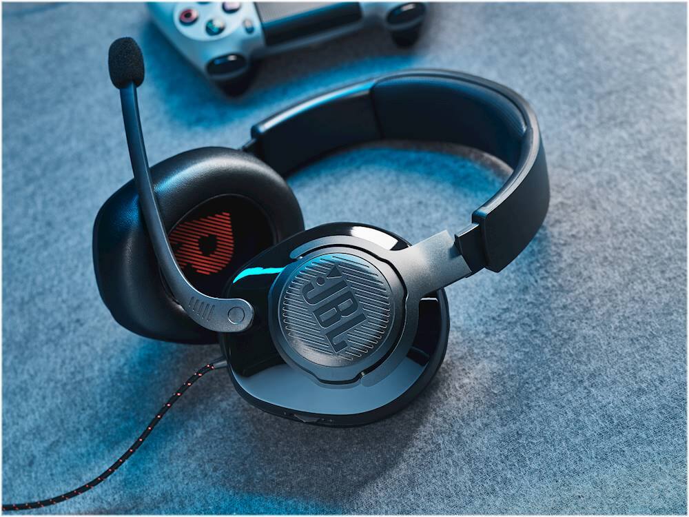 Alt View 22. JBL - Quantum 300 Wired Stereo Gaming Headset for PC, PS4, Xbox One, Nintendo Switch and Mobile Devices - Black.