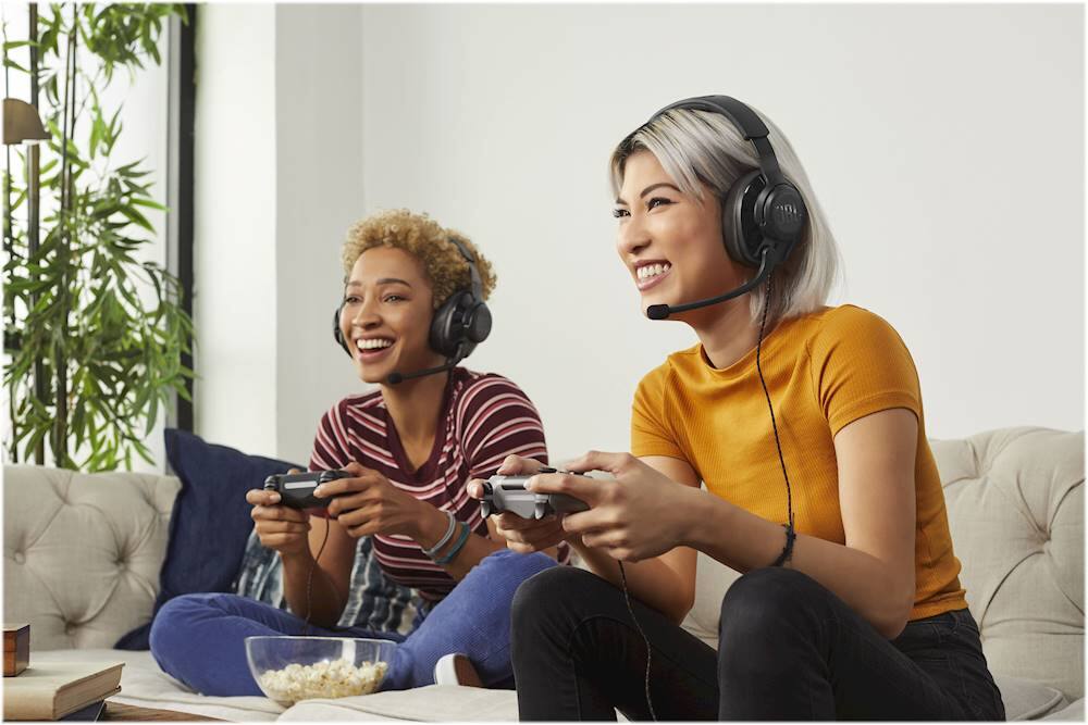 Alt View 23. JBL - Quantum 300 Wired Stereo Gaming Headset for PC, PS4, Xbox One, Nintendo Switch and Mobile Devices - Black.