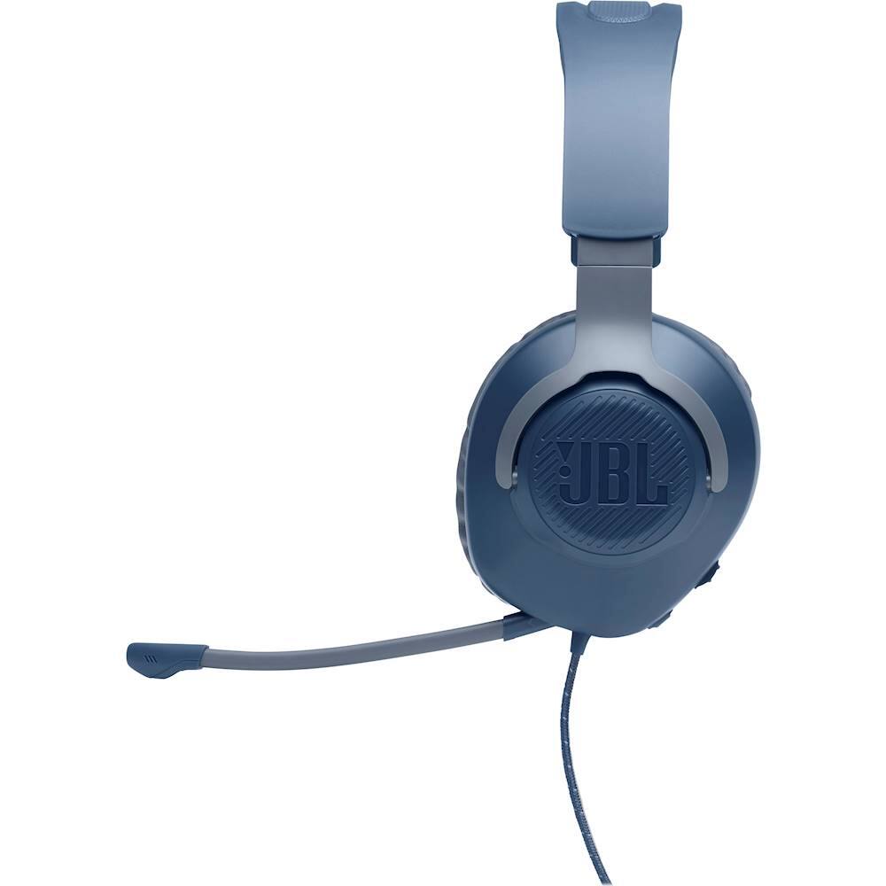 Alt View 12. JBL - Quantum 100 Surround Sound Gaming Headset for PC, PS4, Xbox One, Nintendo Switch, and Mobile Devices - Blue.