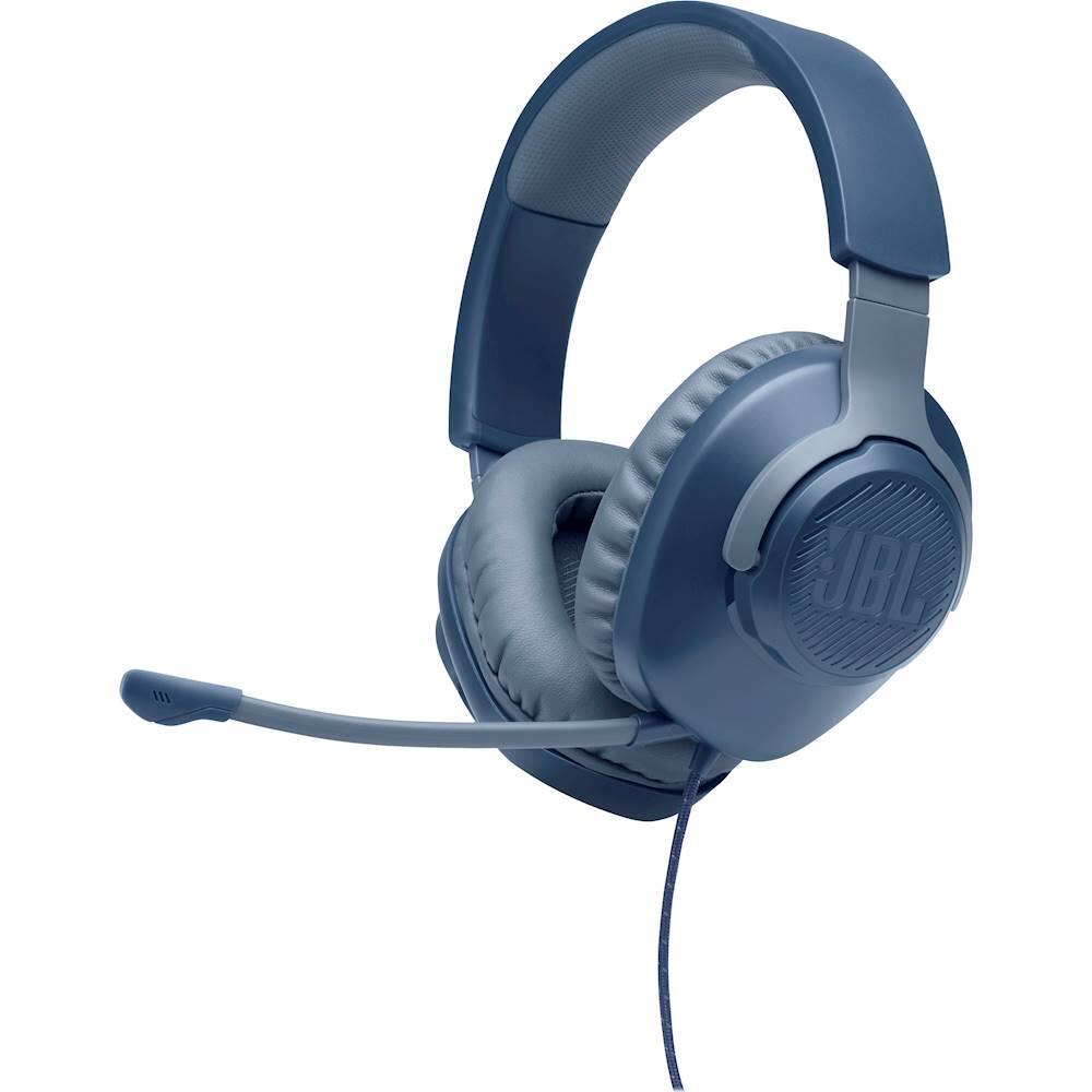 Alt View 15. JBL - Quantum 100 Surround Sound Gaming Headset for PC, PS4, Xbox One, Nintendo Switch, and Mobile Devices - Blue.