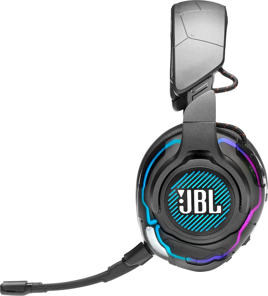 Alt View 12. JBL - Quantum One RGB Wired DTS Headphone:X v2.0 Gaming Headset for PC, PS4, Xbox One, Nintendo Switch and Mobile Devices - Black.