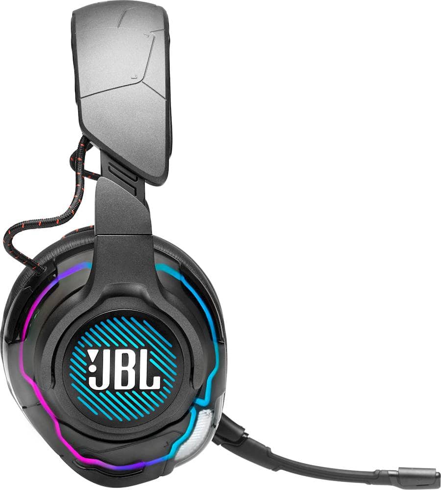 Alt View 13. JBL - Quantum One RGB Wired DTS Headphone:X v2.0 Gaming Headset for PC, PS4, Xbox One, Nintendo Switch and Mobile Devices - Black.