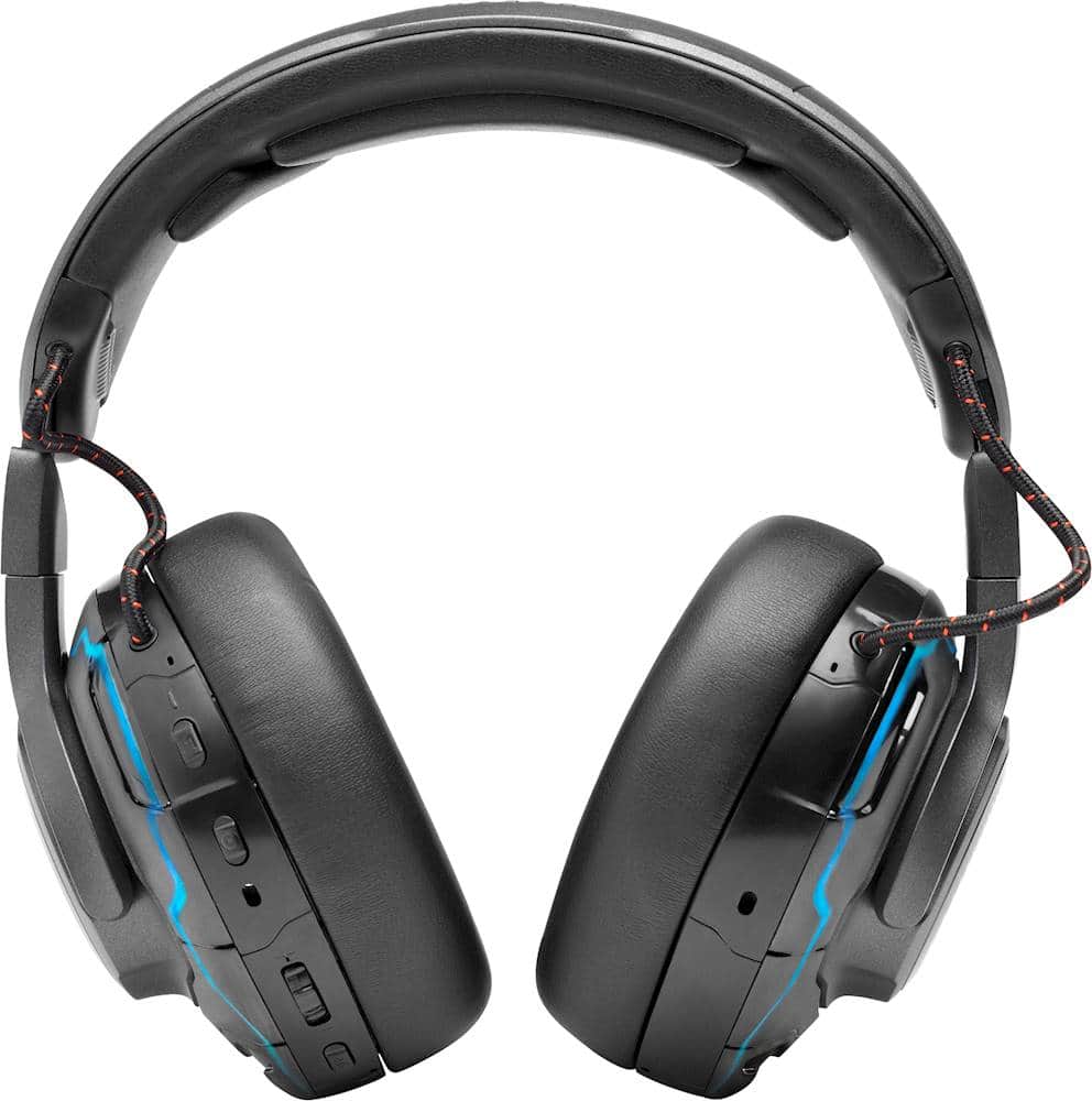 Alt View 16. JBL - Quantum One RGB Wired DTS Headphone:X v2.0 Gaming Headset for PC, PS4, Xbox One, Nintendo Switch and Mobile Devices - Black.