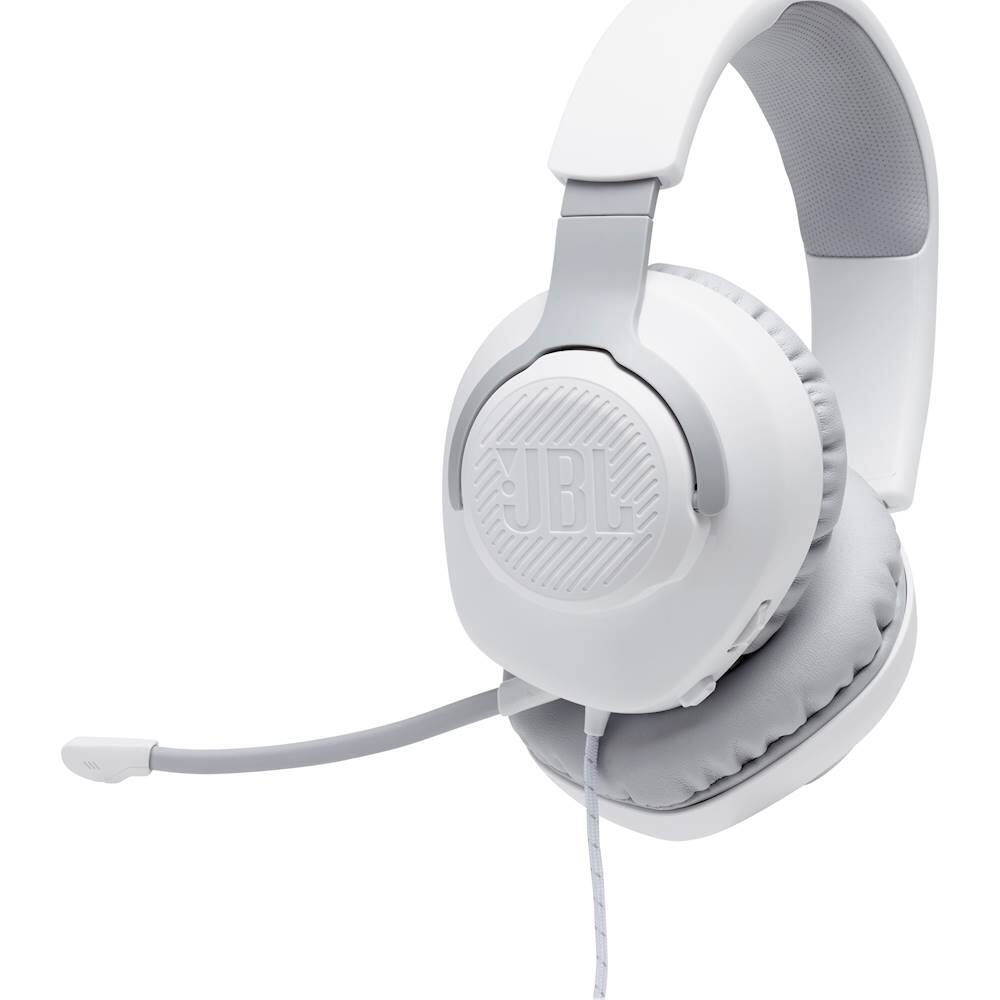 Alt View 17. JBL - Quantum 100 Surround Sound Gaming Headset for PC, PS4, Xbox One, Nintendo Switch, and Mobile Devices - White.