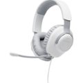Left Zoom. JBL - Quantum 100 Surround Sound Gaming Headset for PC, PS4, Xbox One, Nintendo Switch, and Mobile Devices - White.
