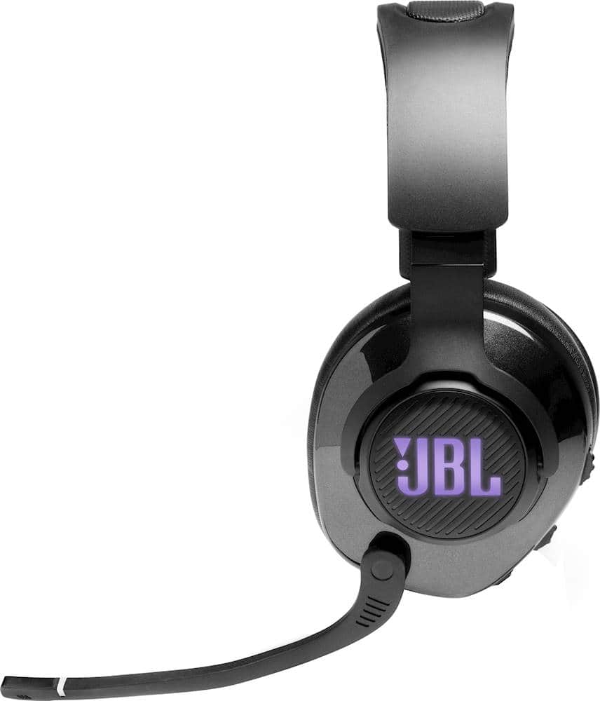 Alt View 12. JBL - Quantum 400 RGB Wired DTS Headphone:X v2.0 Gaming Headset for PC, PS4, Xbox One, Nintendo Switch and Mobile Devices - Black.