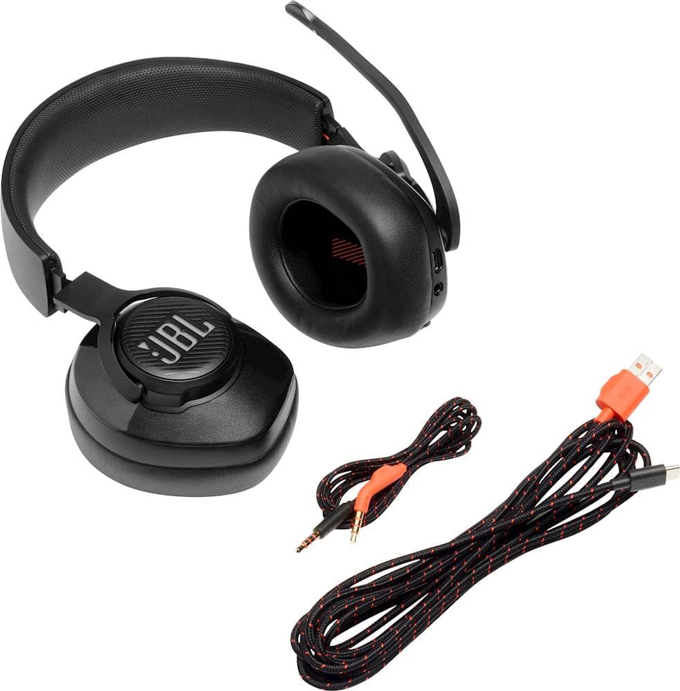 Alt View 13. JBL - Quantum 400 RGB Wired DTS Headphone:X v2.0 Gaming Headset for PC, PS4, Xbox One, Nintendo Switch and Mobile Devices - Black.