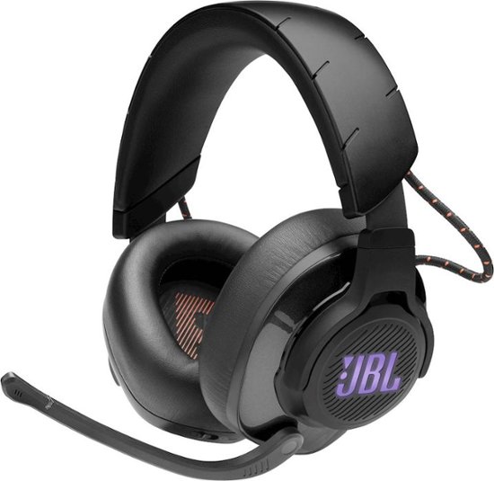 Left Zoom. JBL - Quantum 600 RGB Wireless DTS Headphone:X v2.0 Gaming Headset for PC, PS4, Xbox One, Nintendo Switch and Mobile Devices - Black.