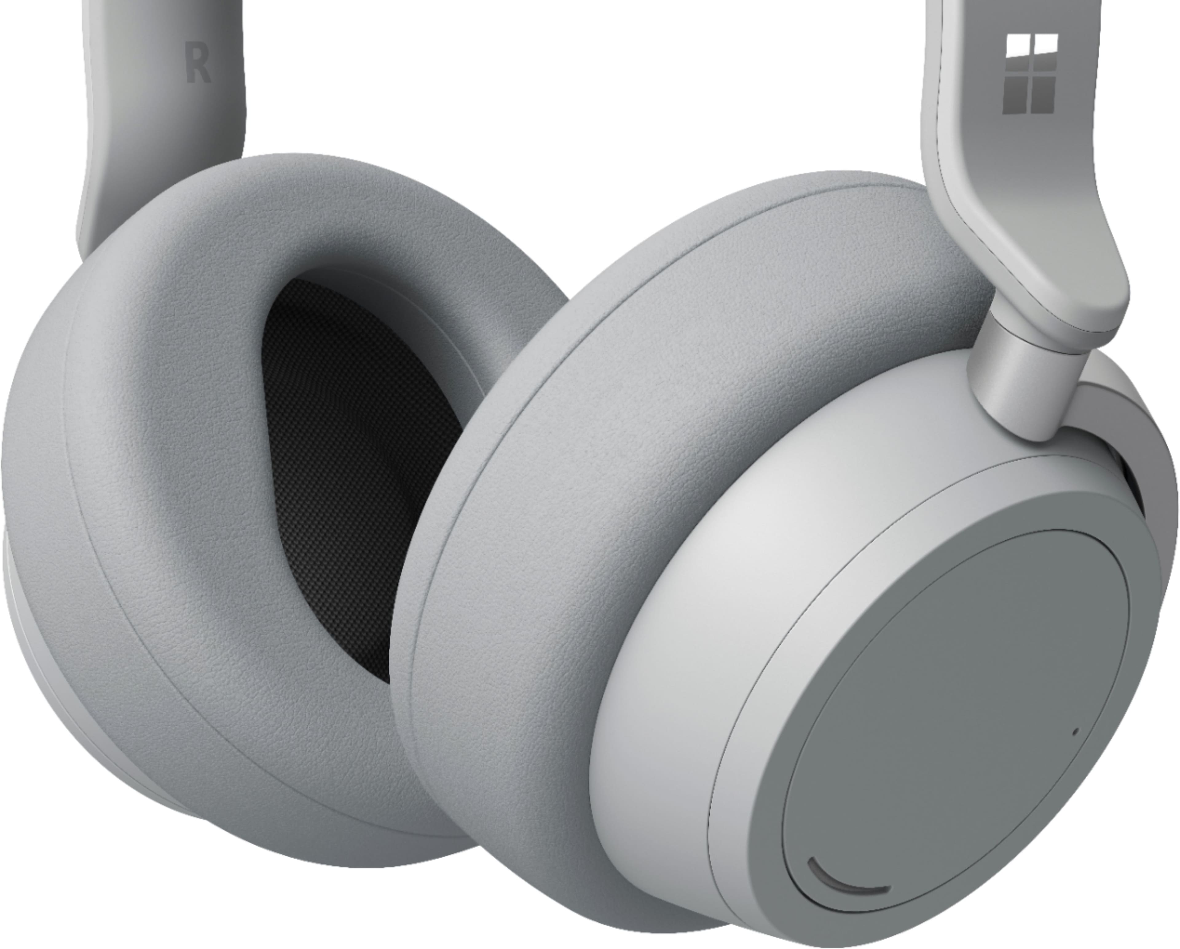 Alt View 12. Microsoft - Surface Headphones 2 - Wireless Noise Cancelling Over-the-Ear with Cortana - Light Gray.