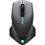 Front Zoom. Alienware - AW610M-D Wired/Wireless Optical Gaming Mouse with RGB Lighting - Dark Side of the Moon.