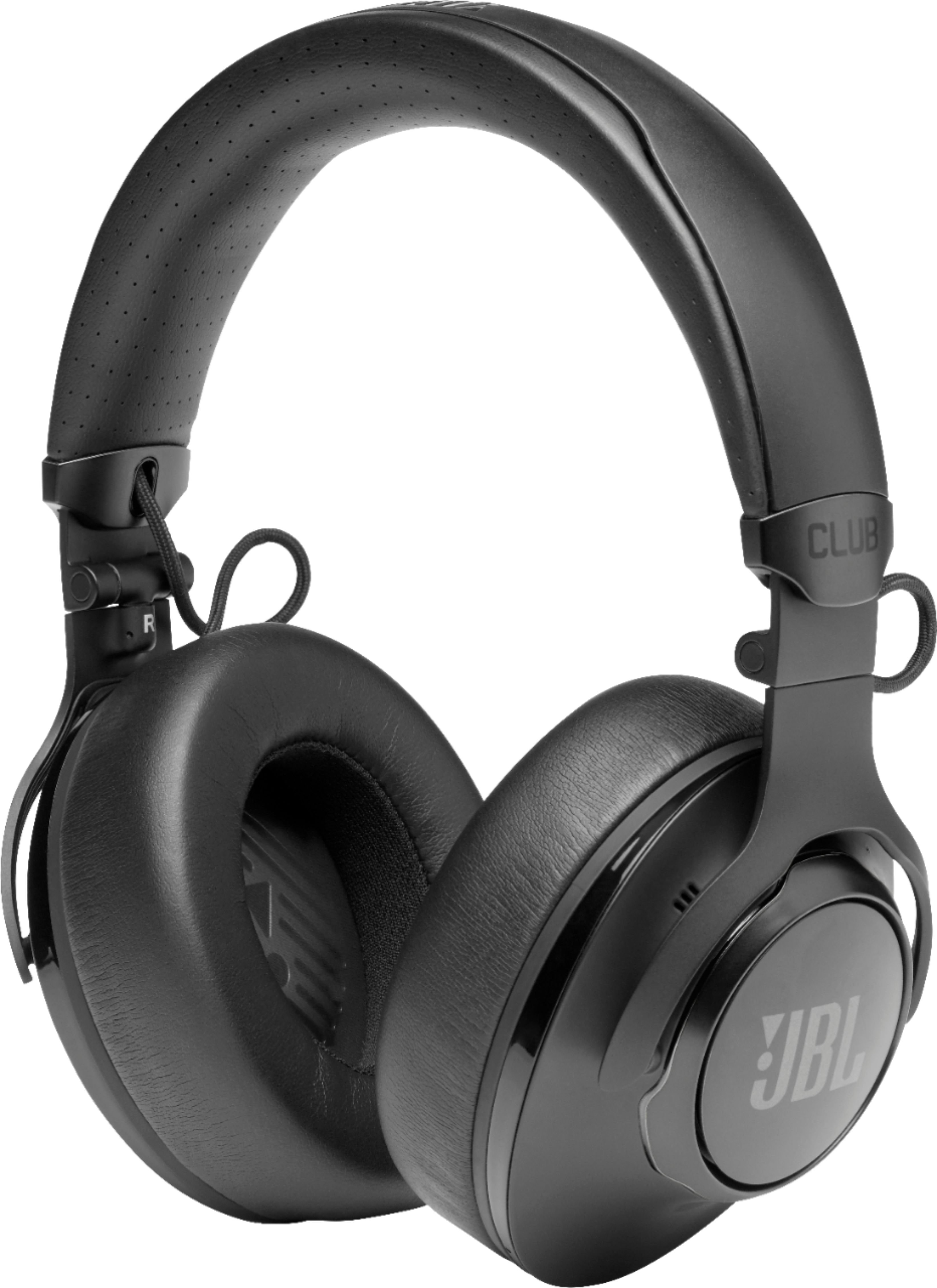 Left View: JBL - Club 950NC Wireless Noise Cancelling Over-the-Ear Headphones - Black